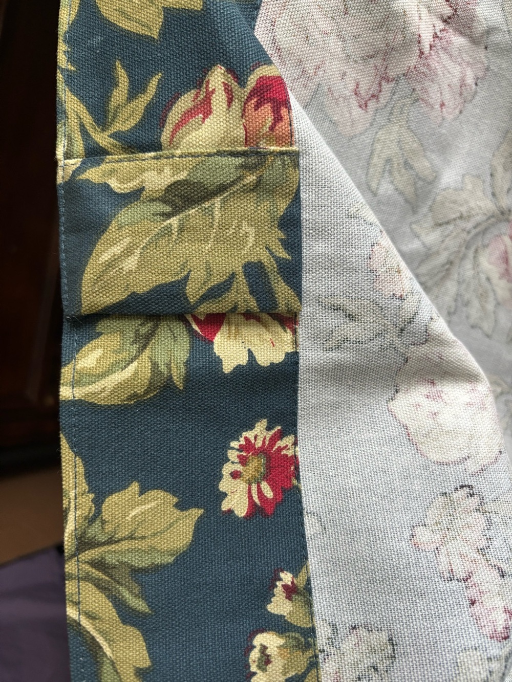 Waverly Blue Cabbage Rose Floral Curtain Panels English Country.
Price per pair. - Picture 6 of 6